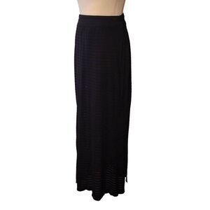 Apt. 9 Sheer Stripes Black Maxi Skirt Size XS